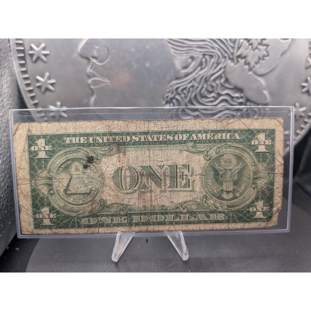 1935C $1 Silver Certificate Blue Seal Vintage US Currency Washington Note
